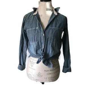 Madewell Denim Long Sleeve Button Down Blouse XS
